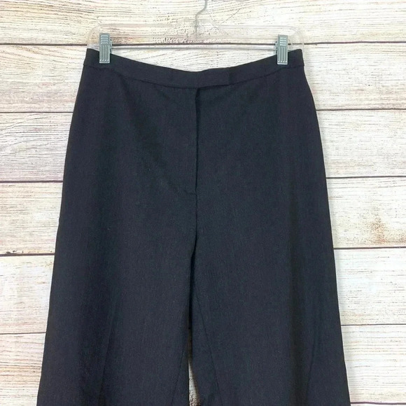 Tahari Wool Blend Pants Solid Black St Leg - Picture 2 of 10